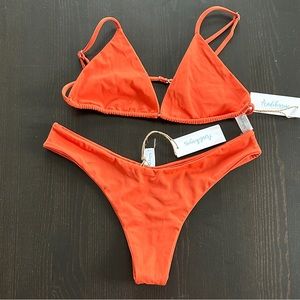 Andi bagus burnt orange top and bottom bikini bundle cheeky